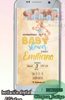 Clasica - Baby Shower Osito Globos