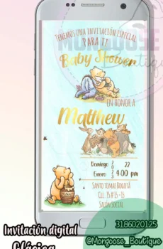 Clasica - Baby Shower Winnie The Pooh
