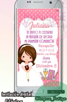 Clasica - Primera Comunion Rosa