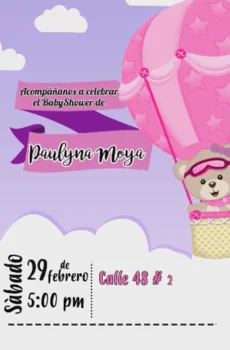 Video - Baby Shower Niña Osita paracaidas